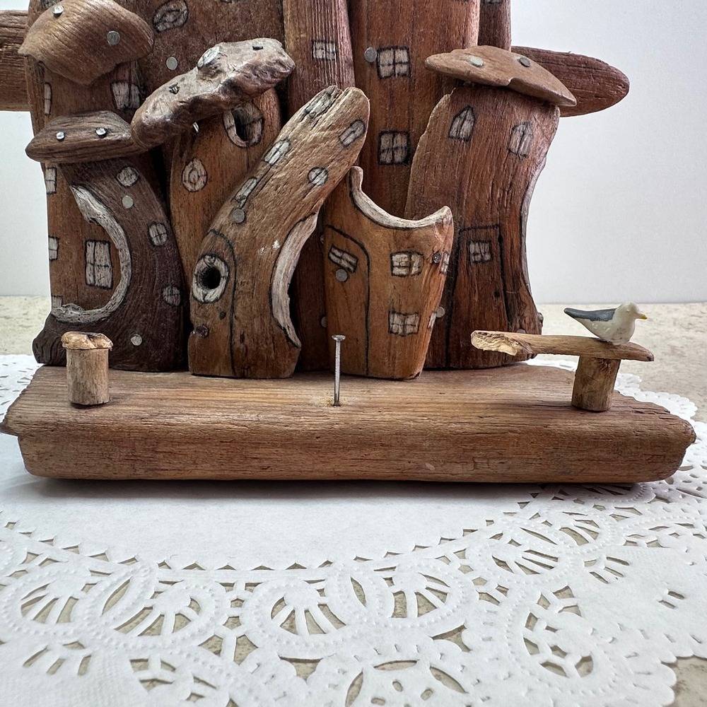 Nature's Gems Driftwood Miniature Sculpture C. Wilcot Brown Vintage Coastal Art - Picture 14 of 14